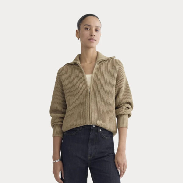 Polo Sweater in Cotton Merino