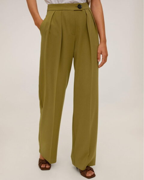 Pleat straight trousers - Image 1