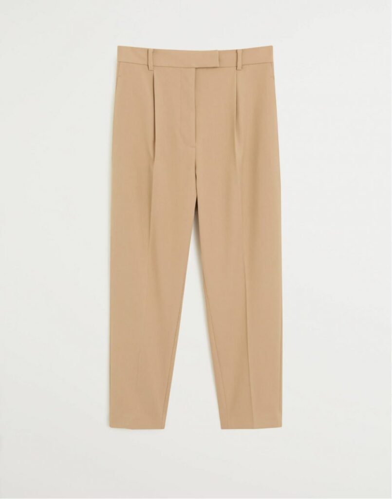 Pleated crop trousers