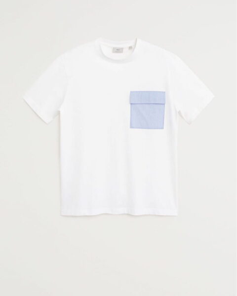 Contrast chest-pocket T-shirt - Image 2