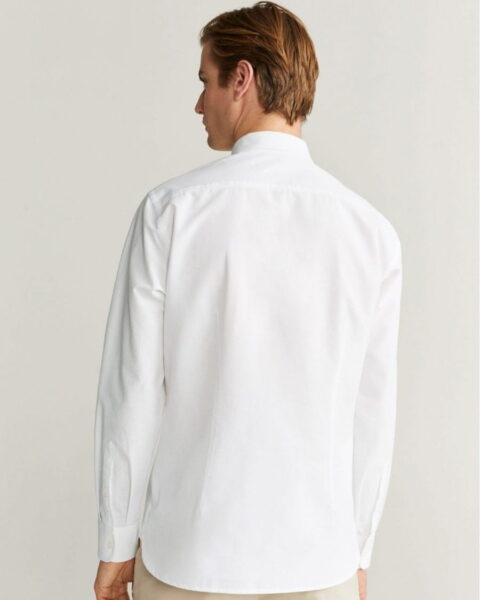 Slim fit structured cotton shirt - Image 2