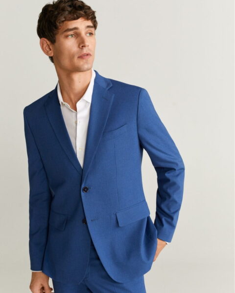 Slim fit checked suit blazer - Image 1