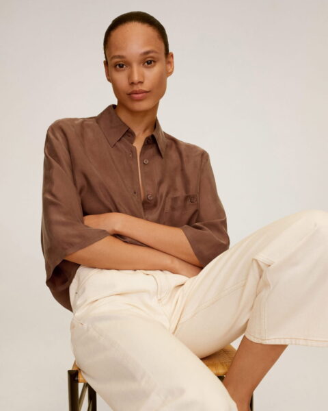 Pocket cupro shirt - Image 1