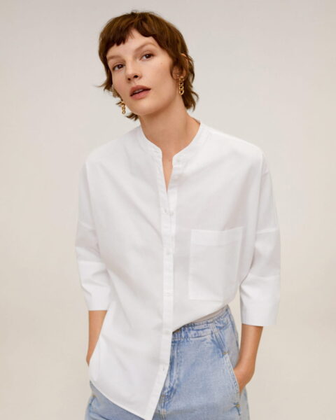 Oversize poplin shirt - Image 1