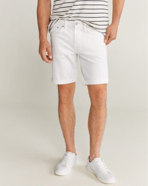 Elastic waist cotton shorts