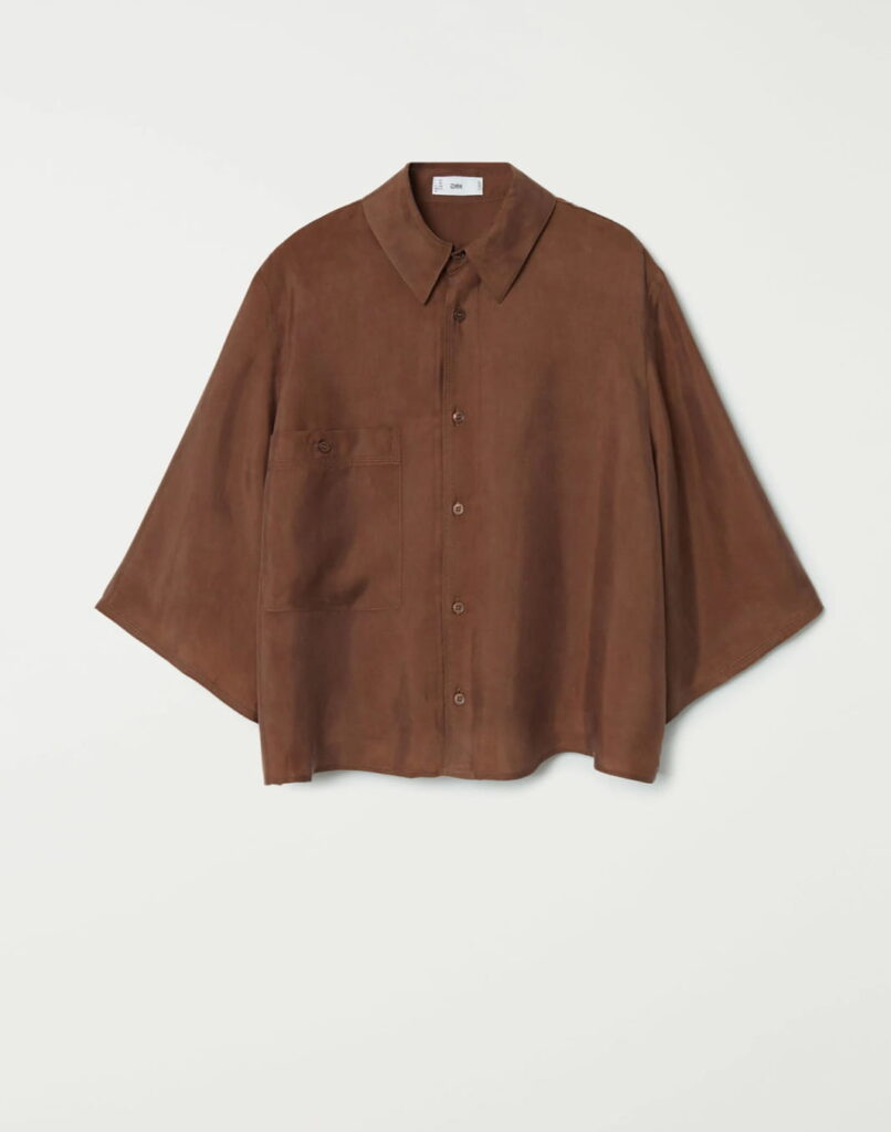 Pocket cupro shirt