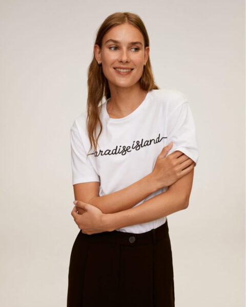 Elastic panel t-shirt - Image 1
