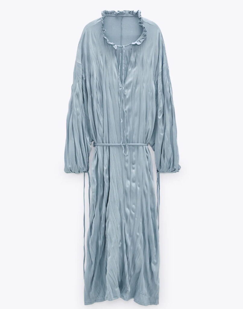 Satin shirt dress