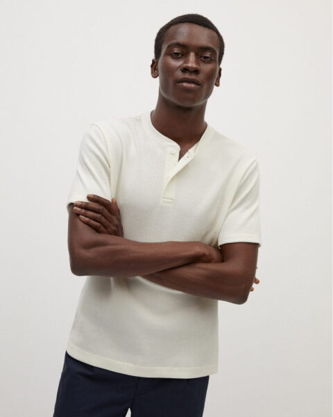 Henley cotton T-shirt - Image 1