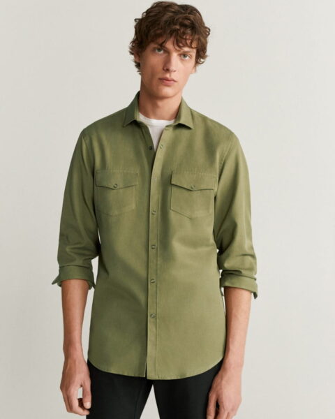 Regular fit chest-pocket shirt - Image 1
