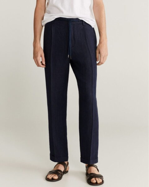 Dark linen trousers - Image 1