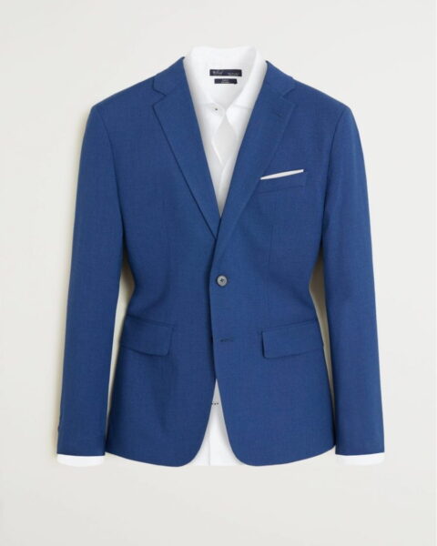 Slim fit checked suit blazer - Image 2