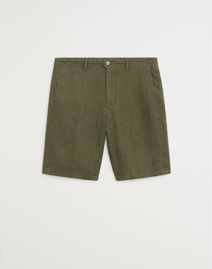 Linen chino Bermuda shorts
