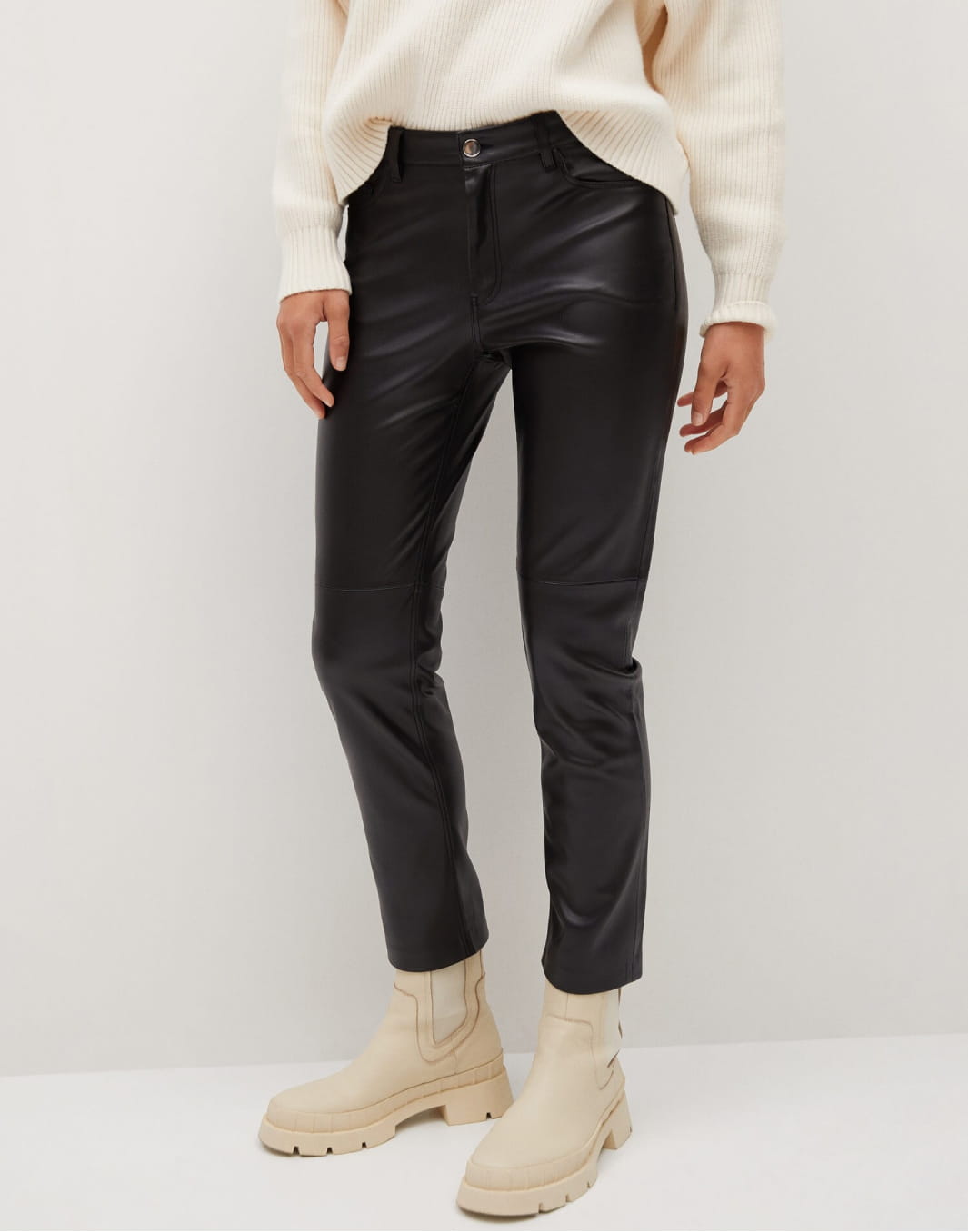 Seam-detail slim-fit trousers - Image 1