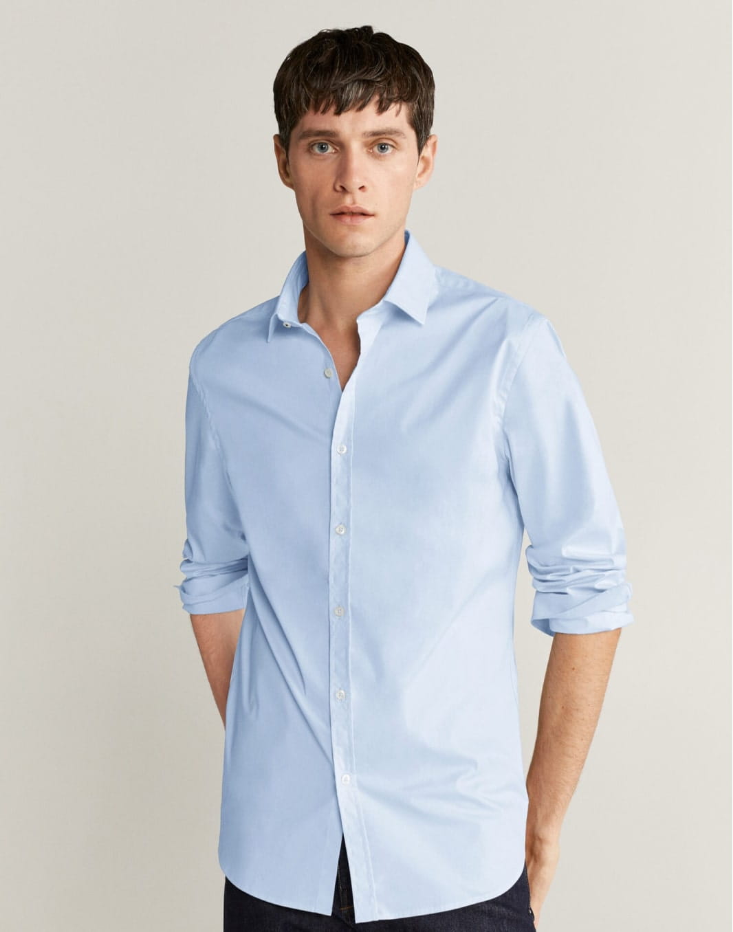 Slim fit cotton shirt - Image 1