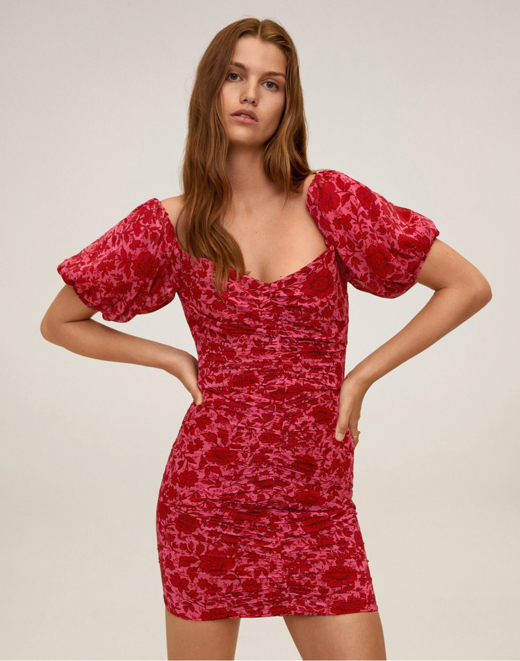 Ruched floral dress - Image 1