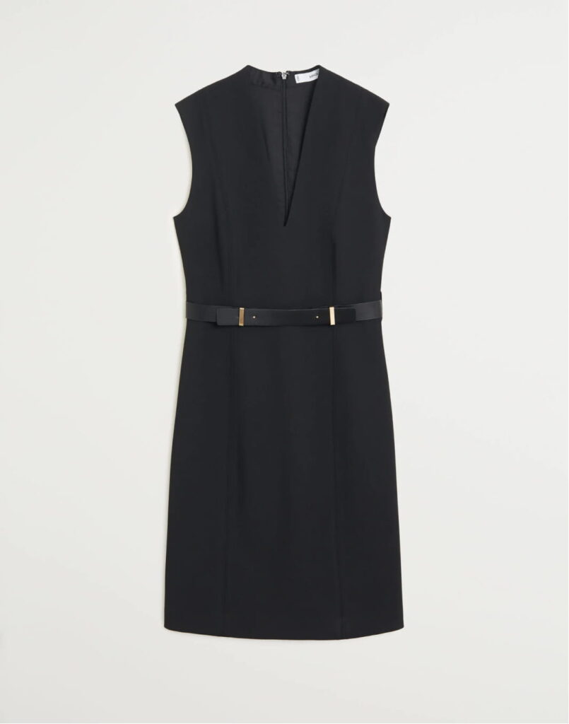 Belted pencil dress