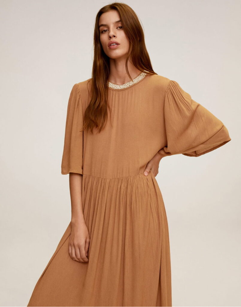 Pearl neck dress