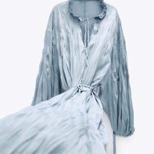Satin shirt dress - Image 1