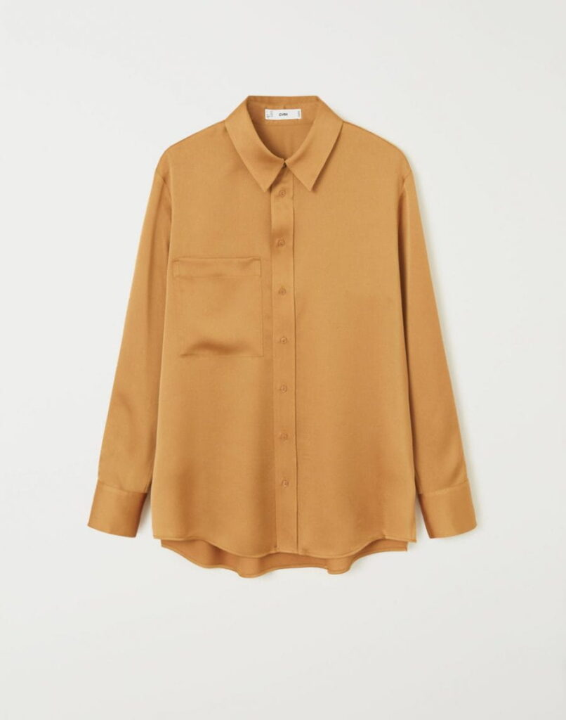 Satin pocket shirt