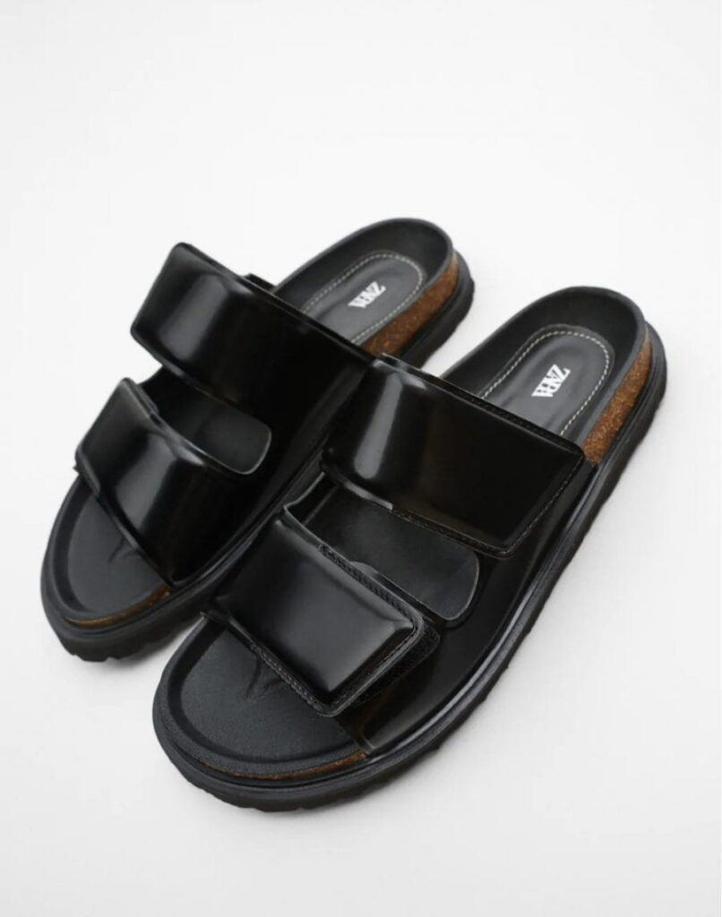 Flat croc sandal