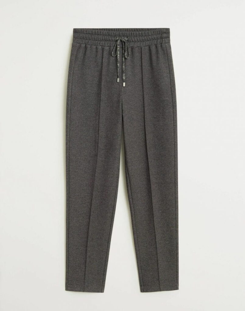 Flecked cotton trousers