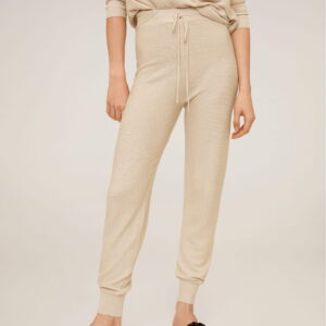 Knit jogger-style trousers - Image 1