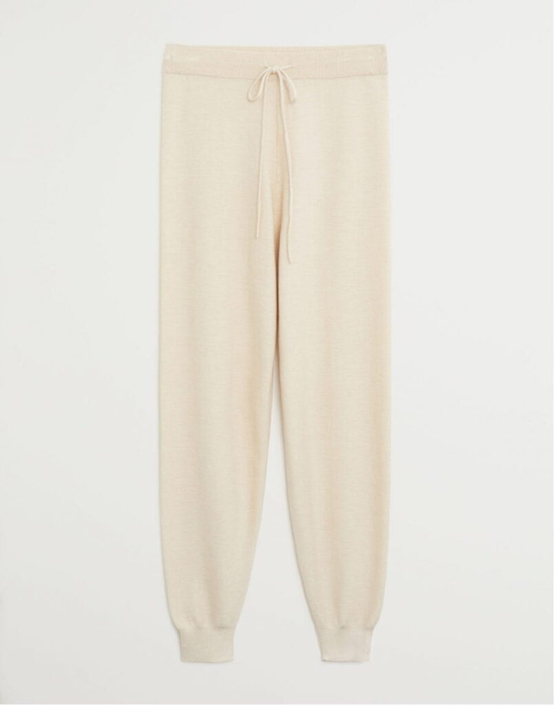 Knit jogger-style trousers