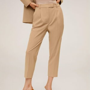 Pleated crop trousers - Image 1