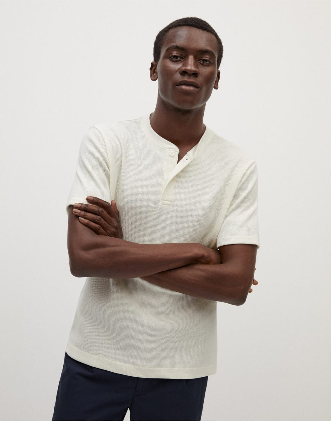 Henley cotton T-shirt - Image 1