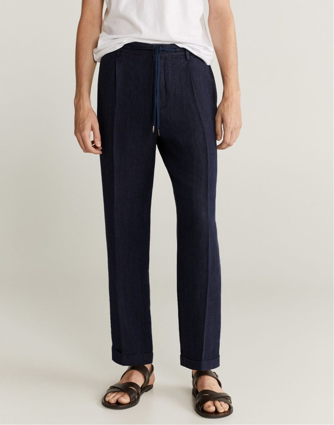 Dark linen trousers - Image 1