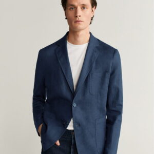 100% linen slim fit blazer - Image 1