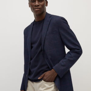 Slim-fit textured blazer - Image 1