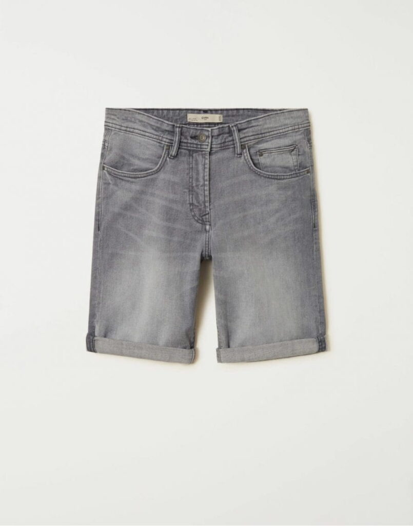 Grey denim Bermuda shorts