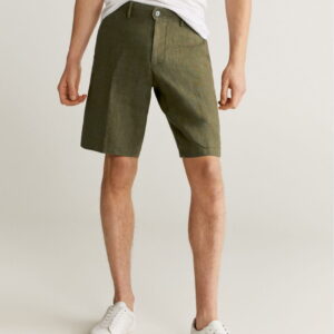 Linen chino Bermuda shorts - Image 1