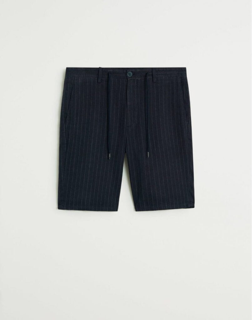 Elastic waist cotton shorts